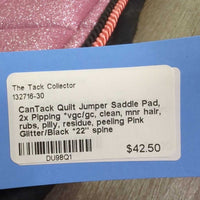 Quilt Jumper Saddle Pad, 2x Pipping *vgc/gc, clean, mnr hair, rubs, pilly, residue, peeling
