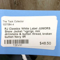 JUNIORS Show Jacket *vgc/gc, mnr dirt/stains & button thread, broken button
