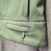 Soft Shell Jacket, Fleece Lined, Velcro Collar *gc/fair, clean, mnr clumpy, rubs, pills, snags
