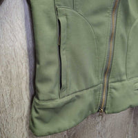 Soft Shell Jacket, Fleece Lined, Velcro Collar *gc/fair, clean, mnr clumpy, rubs, pills, snags
