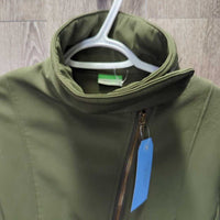 Soft Shell Jacket, Fleece Lined, Velcro Collar *gc/fair, clean, mnr clumpy, rubs, pills, snags
