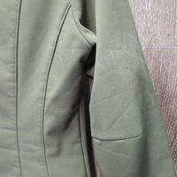 Soft Shell Jacket, Fleece Lined, Velcro Collar *gc/fair, clean, mnr clumpy, rubs, pills, snags
