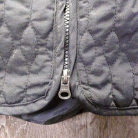 Quilt Vest, Zipper *gc, puckers, threads, hair, v.loose lining, older
