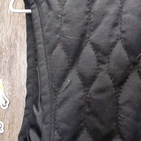 Quilt Vest, Zipper *gc, puckers, threads, hair, v.loose lining, older
