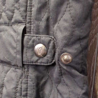 Quilt Vest, Zipper *gc, puckers, threads, hair, v.loose lining, older
