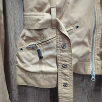 Rain Jacket, Zipper, Belt *xc/like new, wpf
