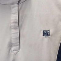 JUNIORS SS Show Sun Shirt, Mesh Back, 1/3 Snap Up, Magnetic Collar *vgc, mnr stains
