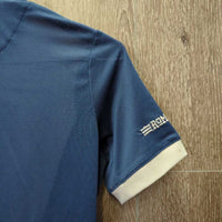 JUNIORS SS Show Sun Shirt, Mesh Back, 1/3 Snap Up, Magnetic Collar *vgc, mnr stains
