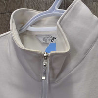 SS Hvy Jersey Show Shirt, 1/4 Zip Up *gc, older, stained collar
