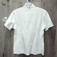 SS Hvy Jersey Show Shirt, 1/4 Zip Up *gc, older, stained collar
