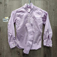 JUNIORS LS Show Shirt, 2 Button Collars *gc, crinkled & creases, seam puckers
