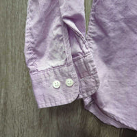 JUNIORS LS Show Shirt, 2 Button Collars *gc, crinkled & creases, seam puckers
