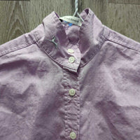 JUNIORS LS Show Shirt, 2 Button Collars *gc, crinkled & creases, seam puckers
