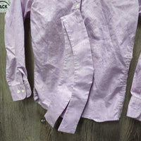 JUNIORS LS Show Shirt, 2 Button Collars *gc, crinkled & creases, seam puckers
