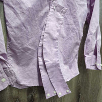 JUNIORS LS Show Shirt, 2 Button Collars *gc, crinkled & creases, seam puckers
