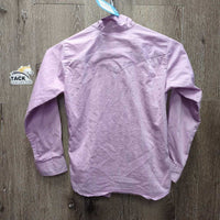 JUNIORS LS Show Shirt, 2 Button Collars *gc, crinkled & creases, seam puckers
