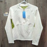 Hvy LS Shirt, 1/4 Zip Up *vgc/gc, mnr seam rubs, frays & loose threads
