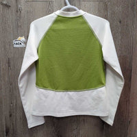 Hvy LS Shirt, 1/4 Zip Up *vgc/gc, mnr seam rubs, frays & loose threads

