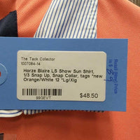 LS Show Sun Shirt, 1/3 Snap Up, Snap Collar, tags *new, older?
