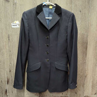 Dressage Show Jacket, Velvet Collar *vgc, mnr, snags lining pit stains
