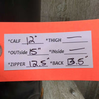 JUNIORS Field Boots, Zips, 2 Foam Inserts, box *like new, v.mnr creases, rubs & dirt?stains
