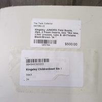 JUNIORS Field Boots, Zips, 2 Foam Inserts, box *like new, v.mnr creases, rubs & dirt?stains
