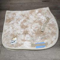 Padded Quilt Jumper Saddle Pad, tabs *gc, clean, v.pilly, faded, rubs, threads, puckers, older
