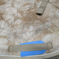 Padded Quilt Jumper Saddle Pad, tabs *gc, clean, v.pilly, faded, rubs, threads, puckers, older

