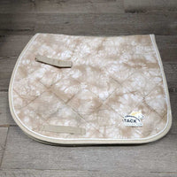 Padded Quilt Jumper Saddle Pad, tabs *gc, clean, v.pilly, faded, rubs, threads, puckers, older

