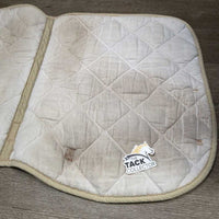 Padded Quilt Jumper Saddle Pad, tabs *gc, clean, v.pilly, faded, rubs, threads, puckers, older
