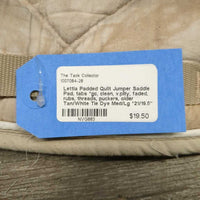 Padded Quilt Jumper Saddle Pad, tabs *gc, clean, v.pilly, faded, rubs, threads, puckers, older
