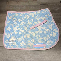 Quilt Jumper Saddle Pad, tabs *fair, v.stained, v.dingy, v.faded, puckered, rubs, thin edges, older
