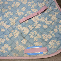 Quilt Jumper Saddle Pad, tabs *fair, v.stained, v.dingy, v.faded, puckered, rubs, thin edges, older
