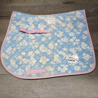 Quilt Jumper Saddle Pad, tabs *fair, v.stained, v.dingy, v.faded, puckered, rubs, thin edges, older
