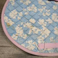 Quilt Jumper Saddle Pad, tabs *fair, v.stained, v.dingy, v.faded, puckered, rubs, thin edges, older
