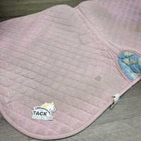 Quilt Jumper Saddle Pad, tabs *fair, v.stained, v.dingy, v.faded, puckered, rubs, thin edges, older
