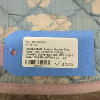Quilt Jumper Saddle Pad, tabs *fair, v.stained, v.dingy, v.faded, puckered, rubs, thin edges, older
