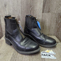 Pr Zip Up Paddock Boots *vgc/gc, clean, rubs, scuffs, toe gouges/cuts, mnr dirt/residue, hair, pills
