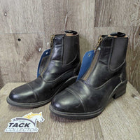 Pr Zip Up Paddock Boots *vgc/gc, clean, rubs, scuffs, toe gouges/cuts, mnr dirt/residue, hair, pills
