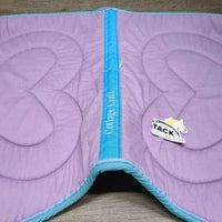 "Hearts" Quilted Jumper Saddle Pad *gc, faded, pilly, clean, older, rubs, threads, puckered?shrunk
