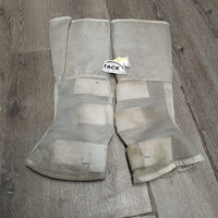 4 Stiff Mesh Fly Boots, bag *2: gc, stains, dingy, dirt, 2: like new

