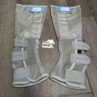 4 Stiff Mesh Fly Boots, bag *2: gc, stains, dingy, dirt, 2: like new
