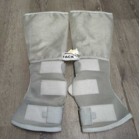 4 Stiff Mesh Fly Boots, bag *2: gc, stains, dingy, dirt, 2: like new
