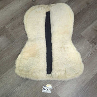 Shimmable Quilt Sheepskin Half Pad, Rolled Edge *vgc, NO Shims, clean, mnr rubs & clumpy
