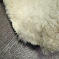 Shimmable Quilt Sheepskin Half Pad, Rolled Edge *vgc, NO Shims, clean, mnr rubs & clumpy
