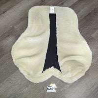 Fleece & Quilt Half Pad, Rolled Edge, Mesh Spine *gc, clean, 0 tabs, hairy, stains, clumpy, puckers, thin edge
