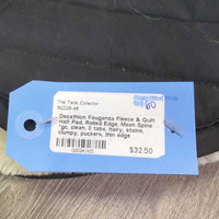 Fleece & Quilt Half Pad, Rolled Edge, Mesh Spine *gc, clean, 0 tabs, hairy, stains, clumpy, puckers, thin edge
