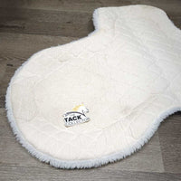 Fitted Fleece Hunter Saddle Pad *gc, clean, hair, clumpy, older, thin & rubbed edges, stains, dingy

