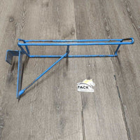 Hvy Metal Stall Mount Folding Saddle Rack *gc, older, chipped paint, dirty, rust, rubs
