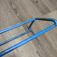 Hvy Metal Stall Mount Folding Saddle Rack *gc, older, chipped paint, dirty, rust, rubs
